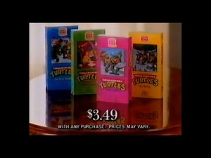 Teenage Mutant Ninja Turtles (80's cartoon): Burger King VHS (fast food commercial, March 1990)
