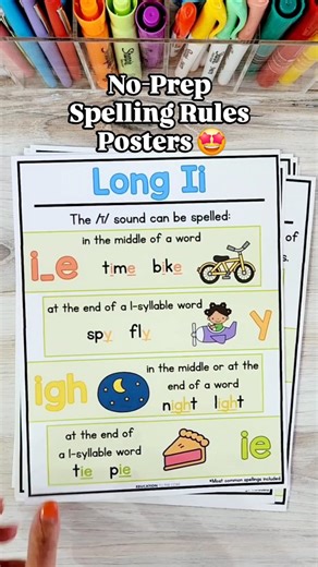 Spelling Rules Posters!!! 😍 🎉 These spelling rules posters are a MUST HAVE as they include the most common spelling generalizations! Comment SPELLING for the Premium link! | Education to the Core