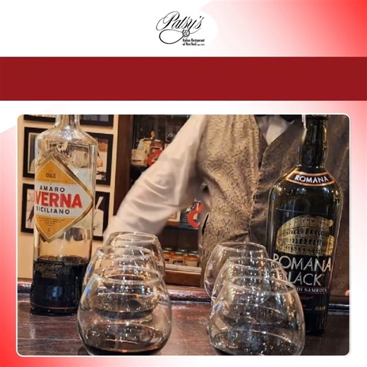 Unwind after your meal with a classic Italian digestif. Our selection of Amaro and Sambuca is the perfect way to end your night at Patsy's. #PatsysItalianRestaurant #ItalianDrinks #Amaro #Sambuca | Patsy's Italian Restaurant