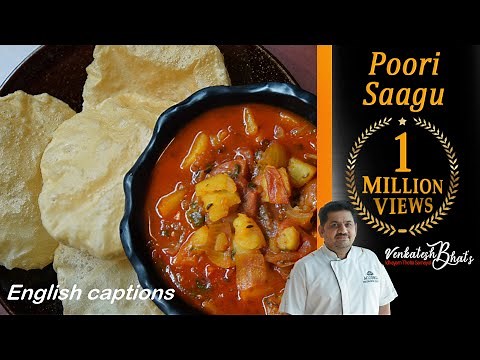 Venkatesh Bhat makes Poori Saagu | how to make poori recipe in Tamil | Bombay Sagu | poori sidedish