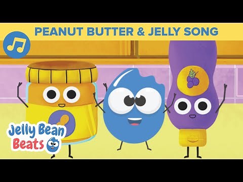 Peanut Butter & Jelly Song + LYRICS | Food Song for Kids | Nursery Rhymes Toddler 🎵 Jelly Bean Beats