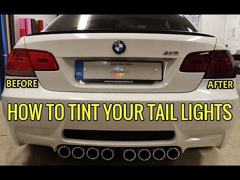 How to Wrap Headlight / Tail Light Tint Film using Chromatic's L-1000 Smoked Vinyl - Car Wrap Direct