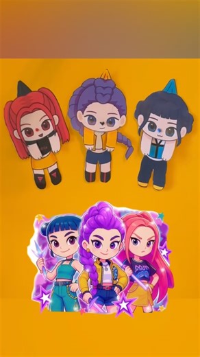 Painting_magic on Instagram: "Paper Dolls Craft | Rumi Zoey Mira From Kpop"