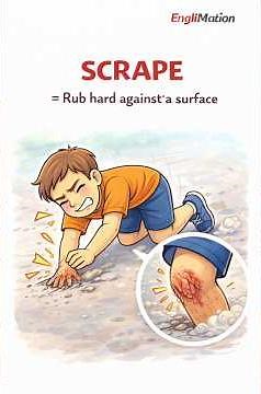 SCRAPE Meaning in English 😬 | Common Action Verb You Must Know