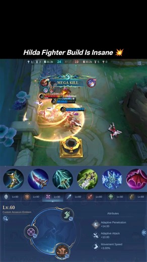 Hilda Fighter Build is Broken 💥#mlbb #5vs5 #mlbb #shorts #viral#mobilelegends