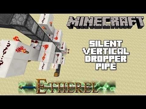 Minecraft - Silent Vertical Dropper Pipe [Item Elevator]