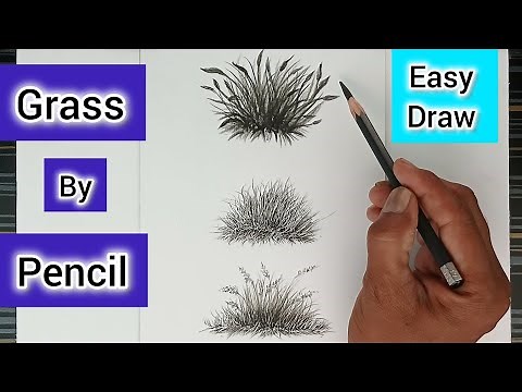 How to draw grass for landscape by pencil/ drawing for beginners .