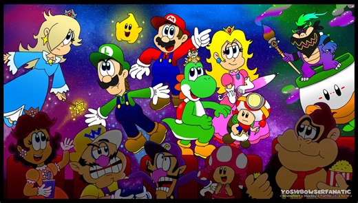 "Gateway Galaxy, Here We Come!" 🪐🌎🌠 And some potential future stars are checking in as well!#TheSuperMarioGalaxyMovie #SuperMarioGalaxyMovie #fanart #Mario #Luigi #Peach #Yoshi #Toad #Bowser #BowserJr #Rosalina