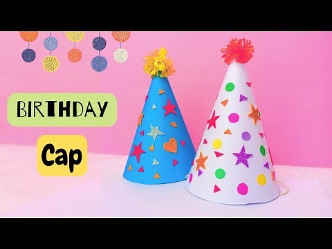 Birthday cap | How to make birthday cap | Birthday cap making with paper