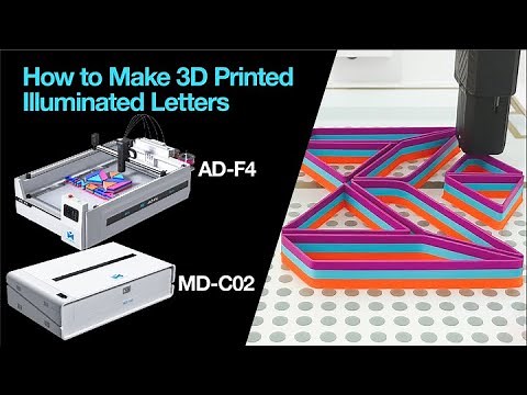 How to Make 3D Printed Illuminated Letters with MINGDA AD-F4 Letter 3D Printer&MD-C02 Curing Machine