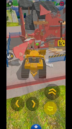 Satisfying Demolition! 💥 Bulldozer Destruction Game #shorts