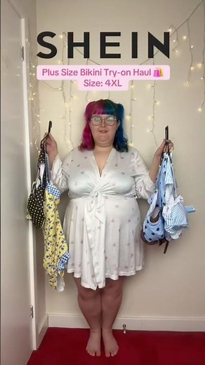 ‪@SHEINOFFICIAL‬ plus size bikini try-on haul! 🛍️ #shorts #plussize #swimwear