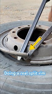 Doing a real split rim. #tips #tools #remove #tires #skills #viral #video #shorts