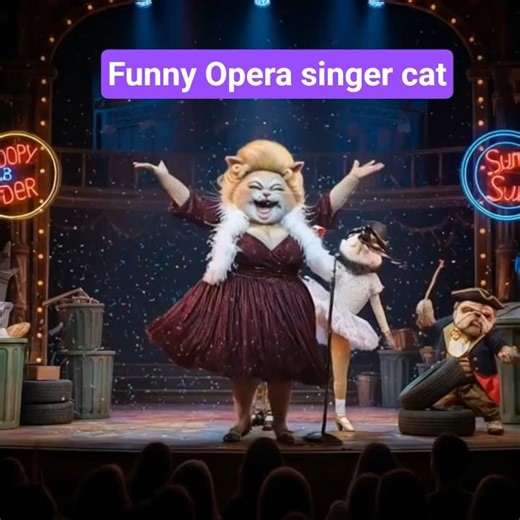Funny Opera singer cat