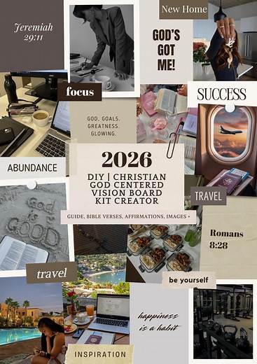 2027 Christian Vision Board Kit | for Women of Faith | Printable & Digital Creator (instant Download) - Etsy