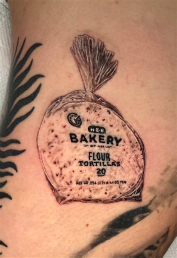 We don’t play about @H-E-B over here ❤️🌯🔥 made @easycowboytattoo #fyp #texas #heb #austintattoo #atx