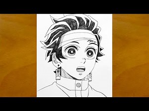 How to Draw Tanjiro Kamado Step by Step || Easy Anime Drawing || Demon Slayer Pencil Art