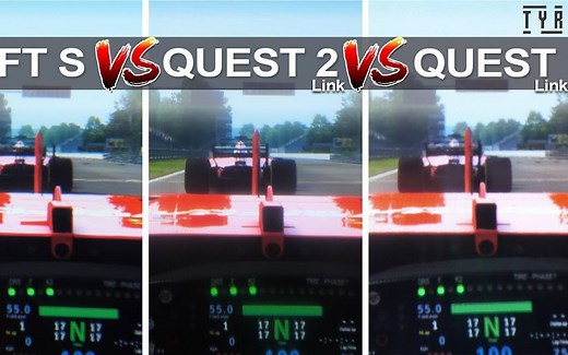 【画面对比 Quest Link串流画质】QUEST 2 vs RIFT S vs QUEST 1【RIFT S一脸懵逼】