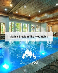 20 reactions | Spring break means relaxation, adventure, and a private pool just for you! ‍♂️️ Escape to the Smoky Mountains and enjoy a luxury cabin with everything you need for a perfect getaway. Secure your stay today! | Cabins For You | Facebook