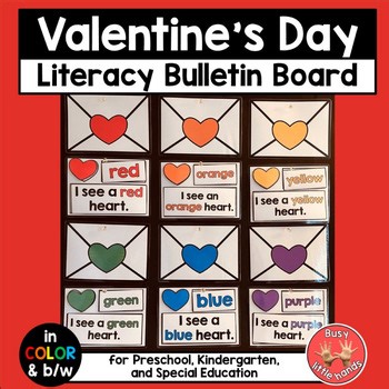Valentines Day Bulletin Board- Reading Sentences- PreK, Kinder, Special Ed