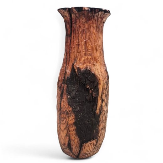 Hand-carved Rustic Oak Vase – Wabi-sabi Man Cave Decor - Etsy