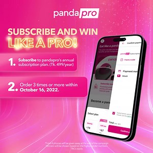 Subscribe to pandapro's annual subscription and bag a chance to win an iPhone 14 pro. | foodpanda