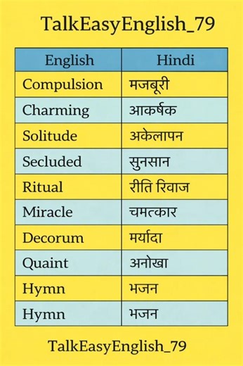 Daily Use English Words | English to Hindi Vocabulary | Speak English Easily #english