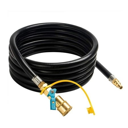 12FT RV Propane Quick Connect Hose Low Pressure Quick Connect Propane Hose for RV to Grill 1/4'' Safety Shutoff Valve & Male Full Flow Plug - Walmart.ca