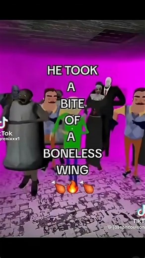 He took a bite of a boneless wing🗣️