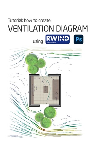 Febhouse | ArchiDiagram on Instagram: "The tutorial is about how to create a ventilation analysis diagram using Rwind and Photoshop. It's a bit long, and the video is in a landscape format. If you want to watch it for free, just comment "DM" here, and I'll send it to you soon! #ventilation #windanalysis #tutorialventilation #tutorials #rwindsimulation #photoshop #archidiagram"