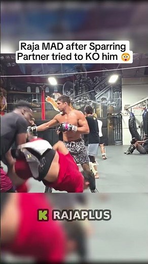 Raja MAD after Sparring Partner tried to KO him 😲 #rampagejackson #ufc #mma
