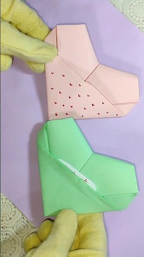 DIY Origami Heart Envelope❤️|5 Mins craft| paper Heart Envelope Without Glue|