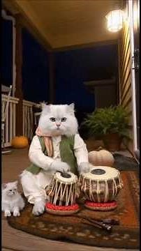 Midnight Porch Cat Playing Instruments Compilation 😂🐱🎻🥁 Funniest Cat Music Moments