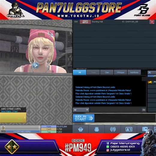 JUAL CHAR POINT BLANK (PAN7ULGGSTORE) on Instagram: "❌SOLD OUT❌"