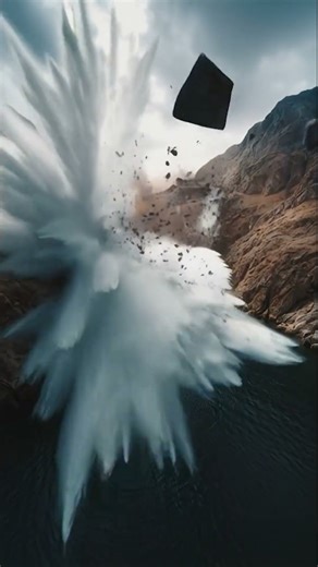 Dam Explosion in Mountain Valley | AI Demolish