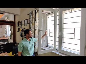 GADLI UPVC OPENABLE WINDOW WITH INTEGRATED GRILL AND SS MESH