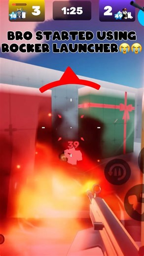 BRO STARTED USING LAUNCHER😭😭#roblox #trending #rivals #funk #rocketlaunch #shorts