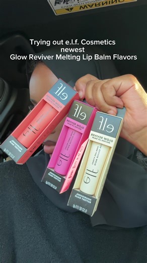 These new @e.l.f. Cosmetics lip balm flavors are SO good! 🍦🍑🍬 #elfPartner #elfcosmetics #fyp