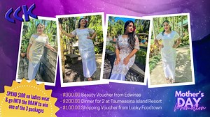 1.9K views · 715 reactions | Mothers Day Promotion. Spend $100 or more on ladies wear & GO into the draw to WIN one of 3 amazing packages. . . . . . DISCLAIMER: We Do not own the right to the music | CCK | Facebook
