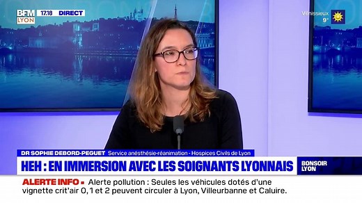 Le Dr Sophie Débord-Peguet de l'hôpital Edouard-Herriot, souligne que le taux de réanimation reste élevé malgré une légère baisse