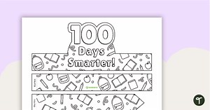 100 Days Smarter Hat Template