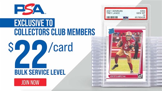 22 comments | ICYMI: Our Bulk service level is back, at $22/card and exclusive to our Collectors Club members! The rest of the details are below.  JOIN ➡️ tinyurl.com/BulkService | Professional Sports Authenticator - PSA | Facebook