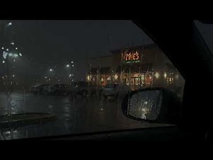 Cozy Night Heavy Rain and Thunder from a Car Window - Anxiety Relief, Focus for Studying, Sleep