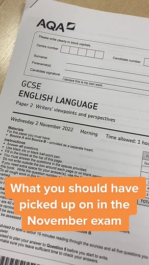 How to pass your GCSE English language exam - analysis of the November paper 2 2022 exam #howtopassyourexams #aqagcselanguage #neverseenbefore# #gcses #gcses2023 #aqagcseenglish #revision #examrevision #foryoupageofficiall #teachersoftiktok #sneakpeak