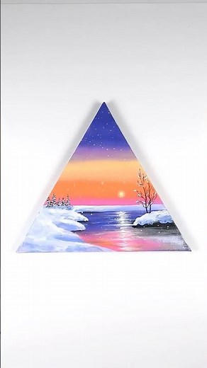 Nordlicht-Landschaft für Anfänger – einfaches Acryl-Tutorial💚