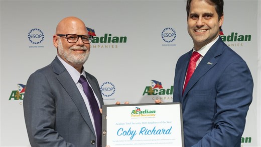 Coby Richard named Acadian Total Security’s 2025 Employee of the Year