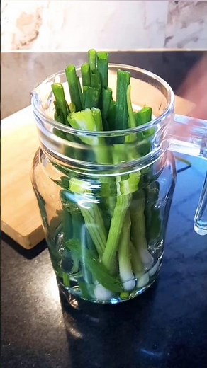 how to store spring onions in fridge for longer period-new way #shorts #kitchenhacks
