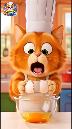 Mom Cat egg cooking #PurrTales