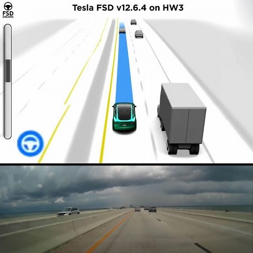 Storms Ahead, Tesla Weather Radar Display