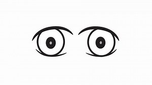 animation eyes. Animated eye close. blinks an eye. scared eyes animation